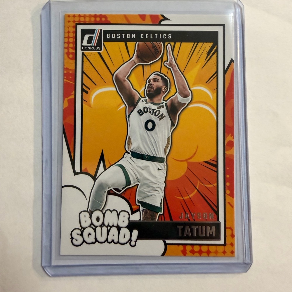 🔥Jayson Tatum  Boston Celtics Bomb Squad Card with Orange and White